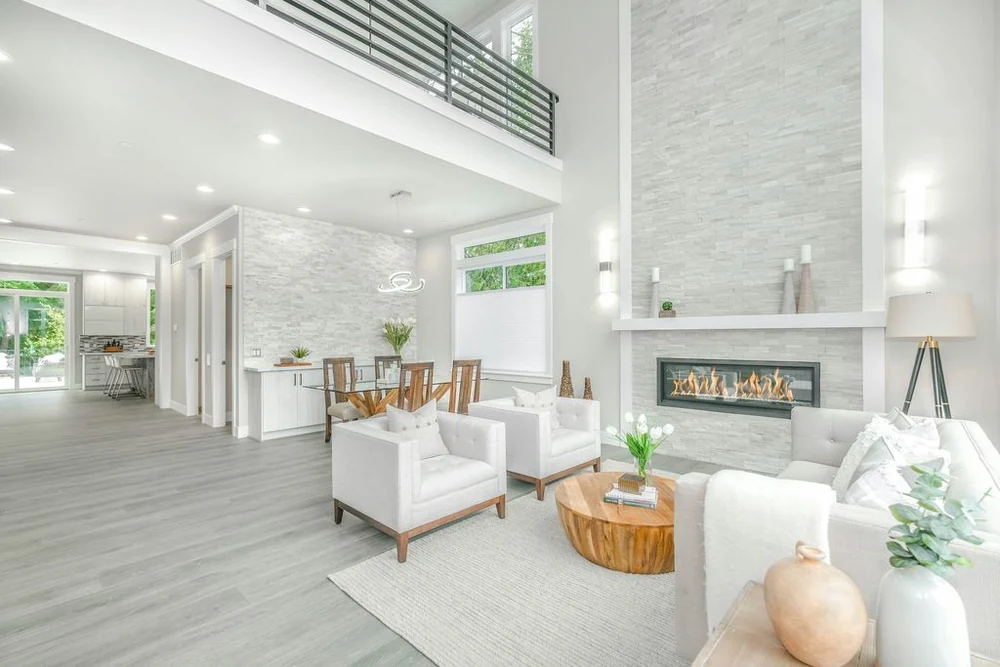 Light and airy open-plan living space